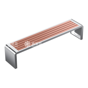 鑫星奈 不锈钢塑木公园椅广场休闲长椅长凳 2米