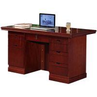 办公桌 创世人 板木 结合 胡桃色 1人
