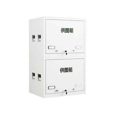 汉诺鑫威供图箱户外地图柜野外作训地图携行箱演习图纸供图箱灰白色双节柜