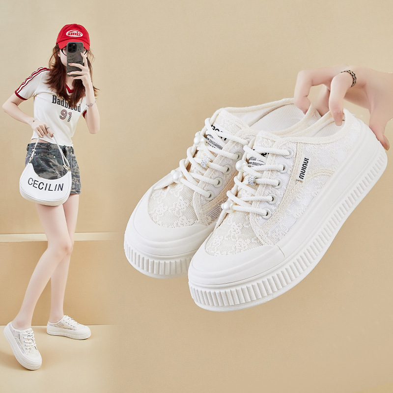 20266夏季小白鞋新款韩版ins女学生厚底增高网面透气休闲鞋