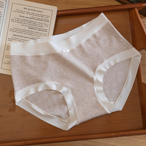 A类棉女士内裤 桑蚕丝10A加长裆内裤女 抽孔纯棉无痕女内裤
