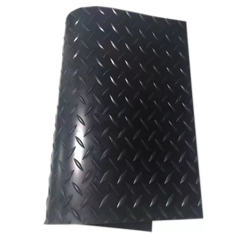 铁工邦 防滑橡胶板柳叶纹防滑橡胶垫 1.5米宽10米长5mm厚 卷