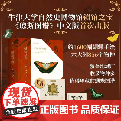 蝴蝶圣经 牛津大学典藏图谱 理查德文赖特等著 牛津大学自然史博物馆典藏图谱 涵盖1600幅画作856个物种 中信正版
