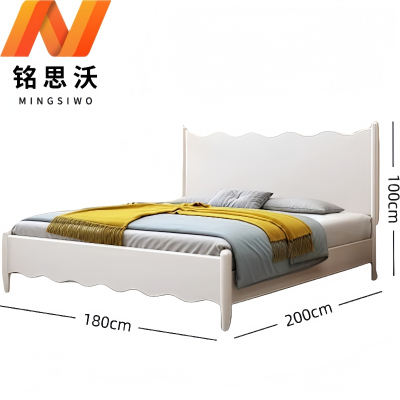 铭思沃实木床180*200*100cm张
