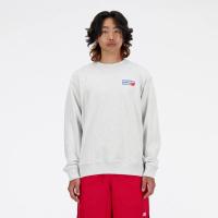 New Balance男士运动卫衣纯棉厚重复古印花宽松百搭套头衫春季新