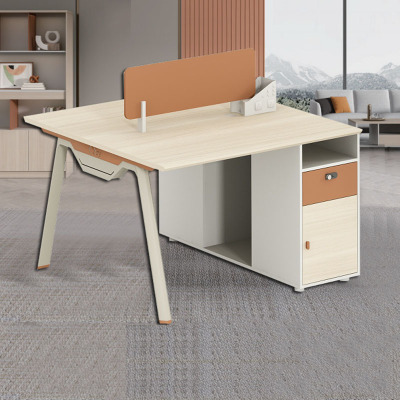 创世人 莱尚系列两人位办公桌电脑桌职员工位桌1.2m