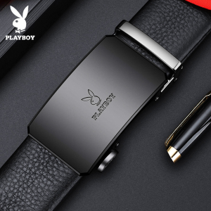 花花公子男士皮带真皮2025新款高档品牌头层牛皮自动男式腰带正品