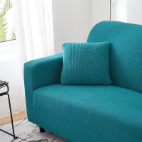 沙发套全包卍能全盖沙发罩四季沙发垫现代简约客厅通用弹力布艺 青石蓝 XL[四人位长235-300cm以内]