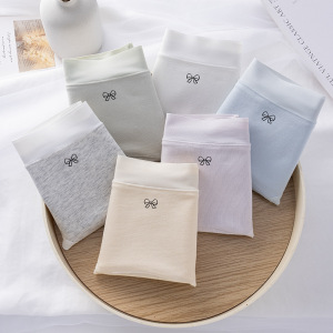 A类纯棉女士内裤 纯棉中腰简约内裤女 中腰全棉加长裆女内裤