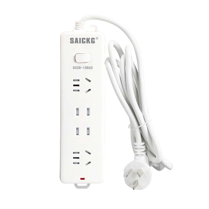 SAICKG SCC8-10860 二位5孔 二位2孔 1.8M 2500W 插排(单位:个)白