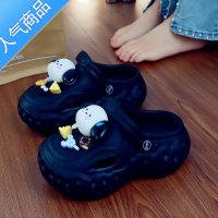 SUNTEK厚底洞洞鞋女夏季外穿增高DY新款网红沙滩防滑松糕包头凉拖鞋女