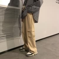 SUNTEK直筒西装裤子男士韩版潮流宽松工装裤潮牌春秋季百搭休闲阔腿长裤西裤