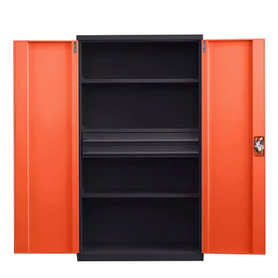豪利特重型工具柜加厚物件工具储物柜工厂铁皮柜汽修厂零件收纳柜橘色四层二抽