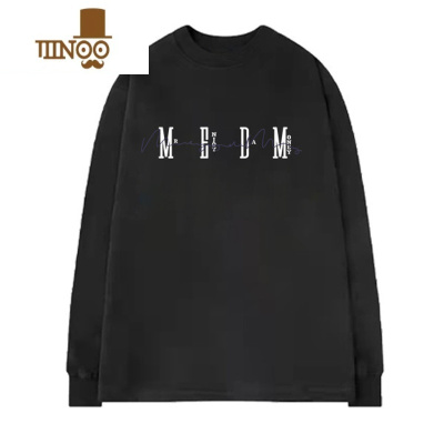 YANXU美式字母印花长袖T恤卫衣男宽松ins潮牌街头嘻哈打底上衣