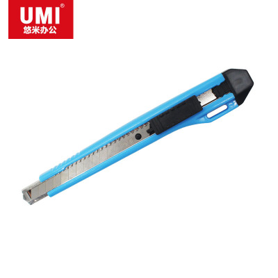 悠米 耐用型塑料美工刀 小号 B02002B 蓝 5把装