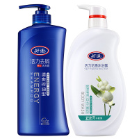 好迪男女通用薄荷清爽控油洗发水去屑止痒保湿滋润沐浴露套装家庭装