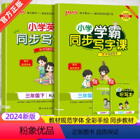 [三年级下册]语文+英语人教PEP版 [正版]2024小学学霸同步写字课一年级二年级三四五六年级下册上册语文英语七八年级