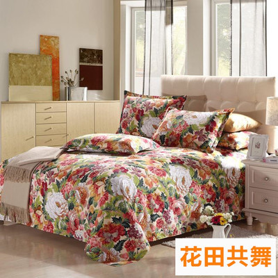 老粗布四件套纯棉加厚全棉4件套床单被套枕套1.5m1.8m2.0m不起球