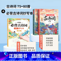 必背古诗词75+80首+同步抄写本 4年级 [正版]小学生必背古诗词练字帖抄写本一年级二年级三四五六年级上册人教版同步字