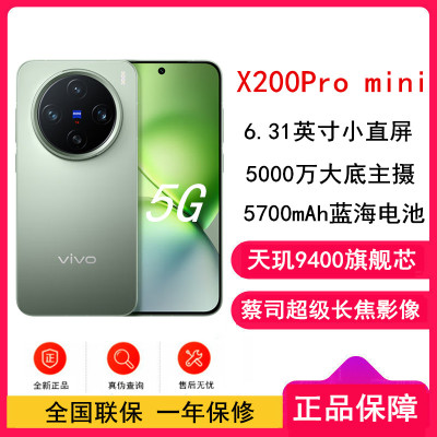 vivo X200 Pro mini 钛青 16GB+1TB 天玑9400芯 5G 蔡司超级长焦90W快充 5700毫安大电池 手机