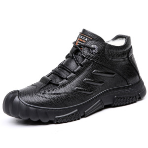 男士棉鞋冬季真皮男鞋子加绒加厚保暖防滑高帮户外休闲皮鞋男棉靴_426447