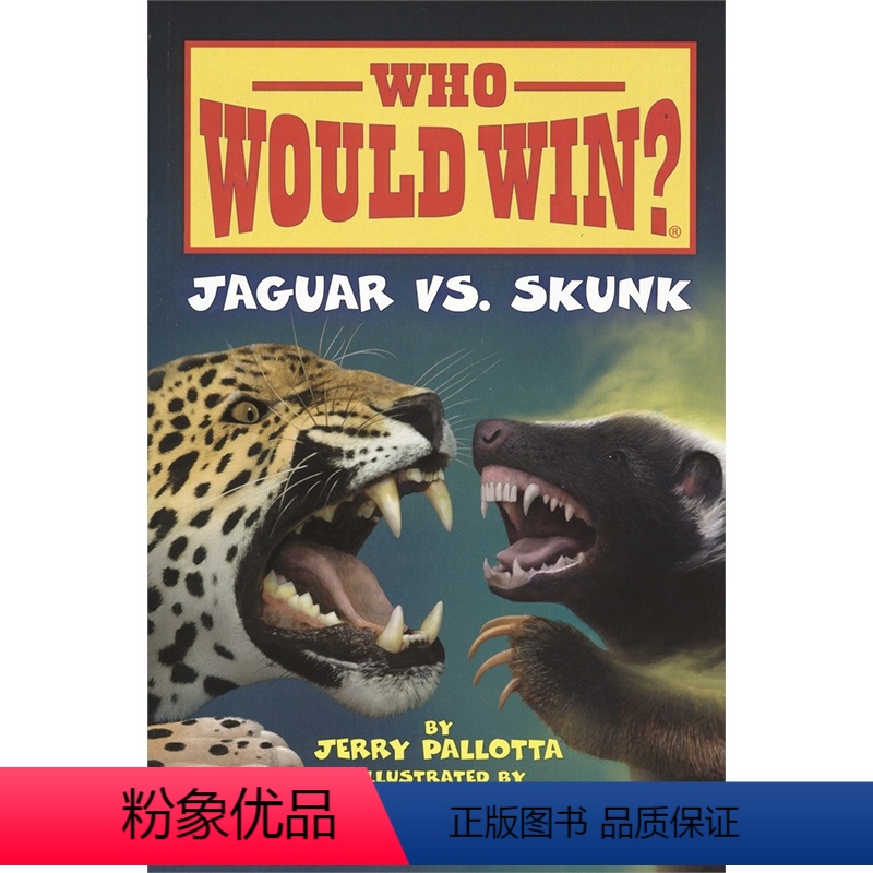 [美洲虎VS臭鼬]单册 [正版]6-10岁学乐英语分级绘本猜猜谁会赢系列之动物主题科普12册 Scholastic Wh