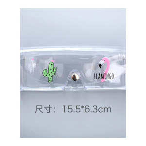 权夫人创意小清新眼镜收纳盒便携式塑料透明轻便近视眼镜盒女款学生