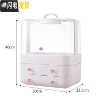 三维工匠网红防尘化妆品收纳盒桌面口红护肤品家用整理箱大号梳妆台置物架