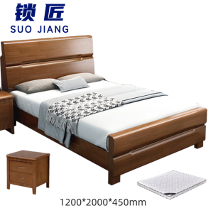 锁匠 床+床头柜+床垫