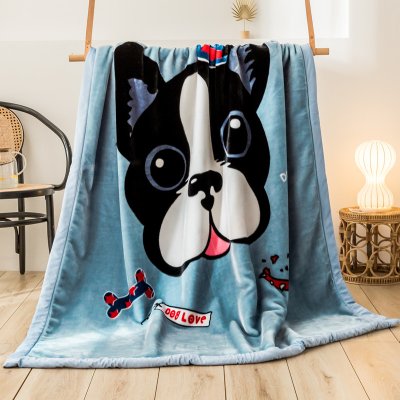 59元包邮  素风家纺 卡通大版印花双层拉舍尔毛毯 150*200cm 4斤