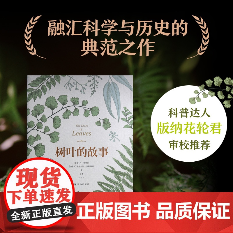 [天际线]树叶的故事 50种树叶背后的文化传奇 内含10幅精美全彩插图 科普达人版纳花轮君 科普读物自然历史科学 译林正