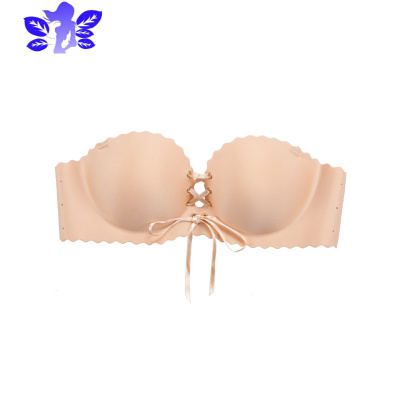 Ideamini隐形bra无肩带内衣女聚拢防滑文胸调整型抹胸式胸贴裹胸小胸胸罩