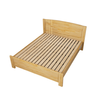 臻远ZY5062713实木环保漆家具 实木双人床 1.8米 原木色