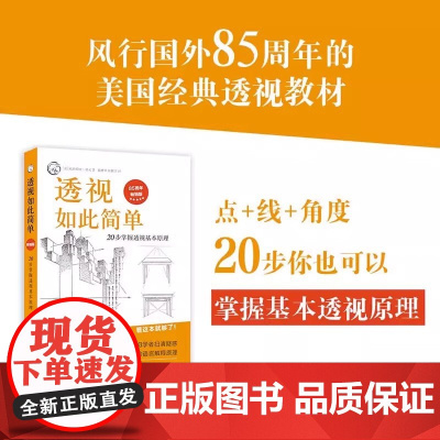 新版 透视如此简单 20步掌握透视基本原理 素描透视基础教学 250幅透视素描图例临摹教材透视基本作图绘画初学透视入门教