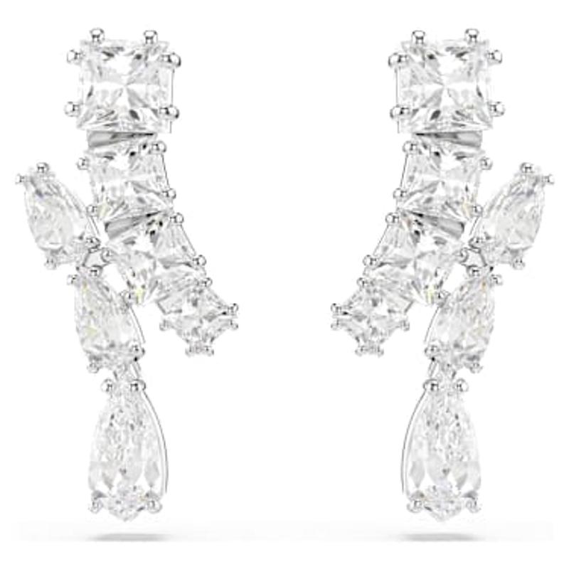 施华洛世奇(SWAROVSKI)闪耀灵动施华洛世奇锆石镀铑女士动态耳环