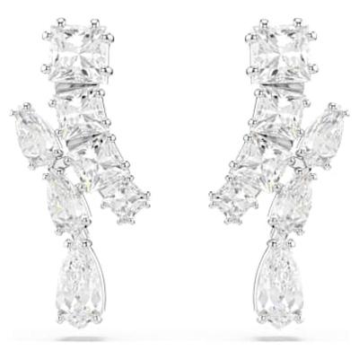 施华洛世奇(SWAROVSKI)闪耀灵动施华洛世奇锆石镀铑女士动态耳环