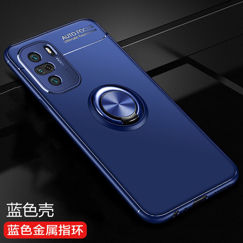 可波[壳+膜]小米红米k40手机壳k40pro液态硅胶Redmik40全包边防摔保护壳网红磁吸指环支架个性por软壳