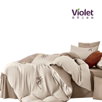 紫罗兰欧罗拉AB版四件套款号:VDZLPSS13766 米咖/蓝灰