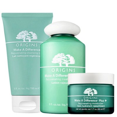 悦木之源(ORIGINS)复活草水润修护面部护肤套装礼盒修护套装（洁面+水+面霜）