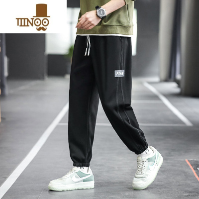 YANXU加长裤子男高个子男士运动裤190款男裤加绒高中男生卫裤灰色