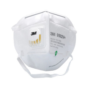 3M 9502V+头戴式带阀自吸过滤式防颗粒物呼吸器KN95(环保包装)(货号XY003866965)