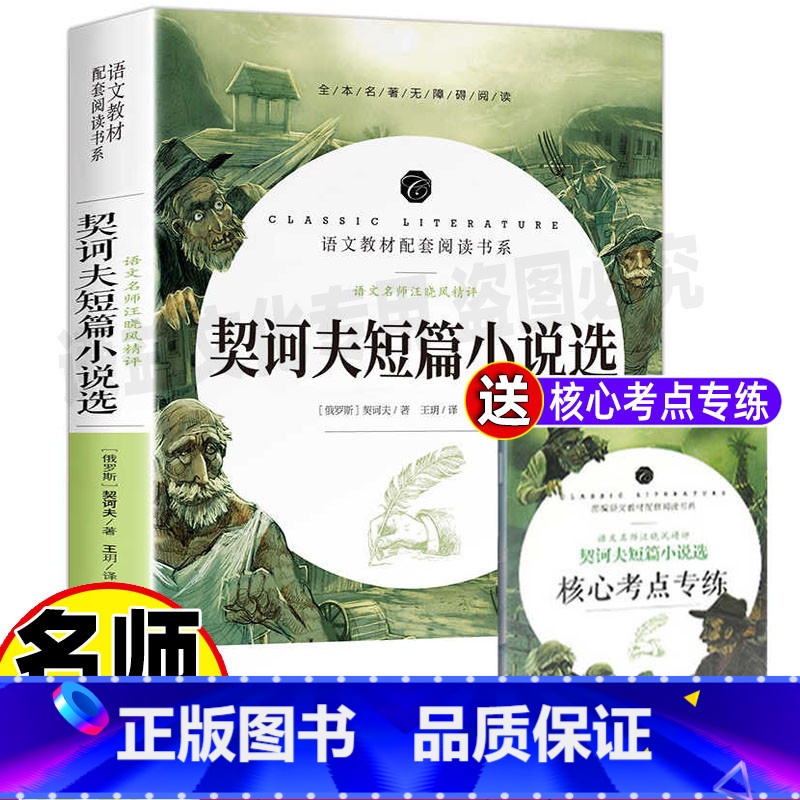 [正版]契诃夫短篇小说全集选原著完整版青少年初中高中生必读经典文学名著课外书王玥译开明出版社汪晓凤精评名师导读带批注考