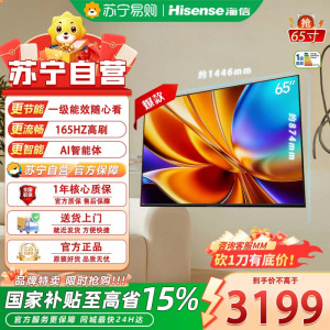 海信电视E3QH Pro 65英寸 万元级高色域 抗反光无倒影 165Hz高刷 智能Wi-Fi6 65E3QH-PRO