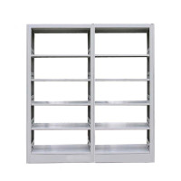 DXBG钢制书架置物架图书馆单面六层书架书店阅览室学校档案架资料架一主架+ 一副架