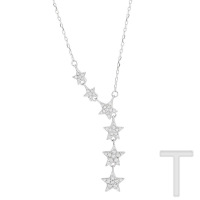 s999足银闪钻星星项链气质甜美小众设计仙气女锁骨链韩版时尚气质送女朋友老婆情人节七夕生日礼物