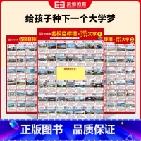 名校目标墙贴3张 全国通用 [正版]荣恒名校目标墙贴985/211 全套3张 985 211名校目标墙贴高考目标大学墙贴