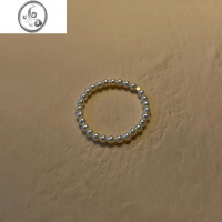 JiMi冷淡风~简约极细施家珍珠ins14K注金小众叠戴个性指环戒指女