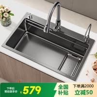 厨房水槽集渣洗菜盆大单槽水槽304不锈钢洗碗槽台下盆加厚1118