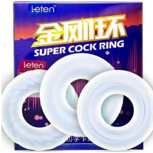 雷霆(LETEN)金刚环锁精环穿戴式阴茎套环防水成人情趣性用品3款组合 非震动延时套环
