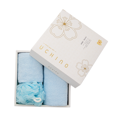 内野 UCHINO 加厚亲肤浴巾超柔软速干 大尺寸居家必备 HU-HY07J04 清雅织意面巾三件套